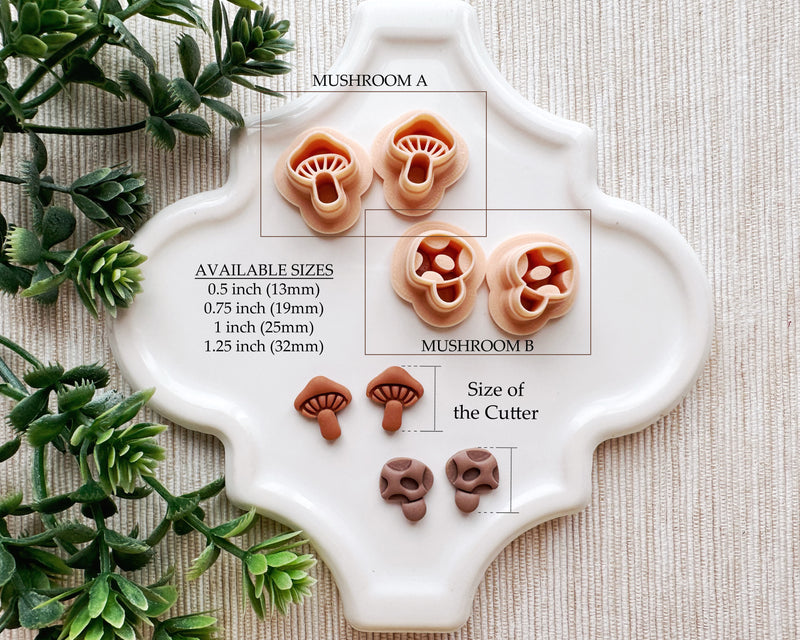 Mushrooms Spring Clay Cutter Set - Spring 2023