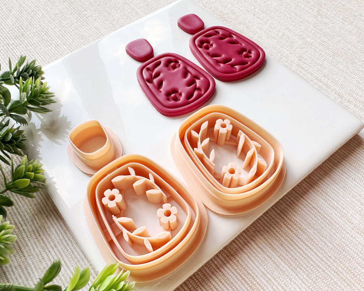 Embossing Floral Dangle Spring Clay Cutter Set - Spring 2023