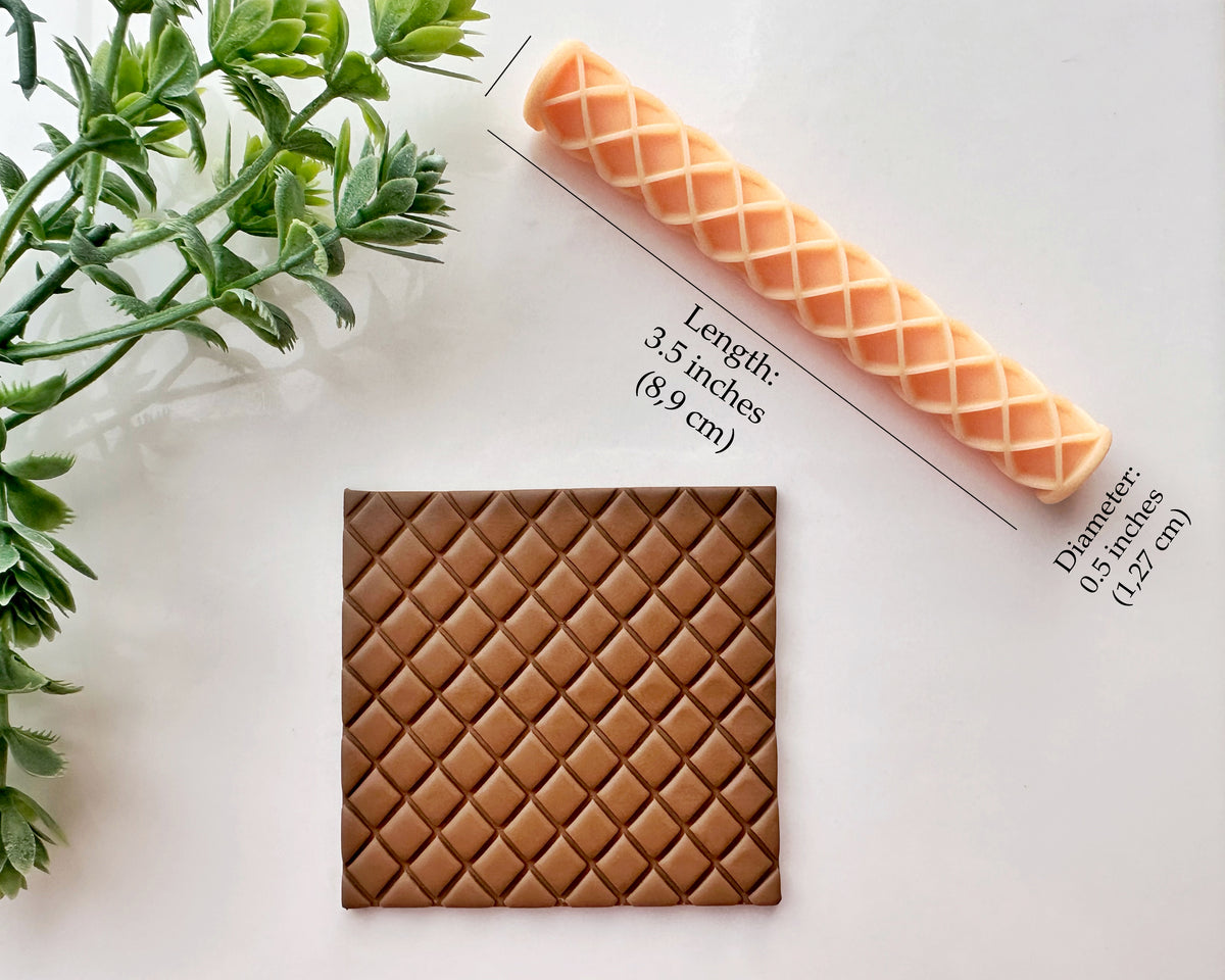 Quilted Waffle Clay Texture Roller