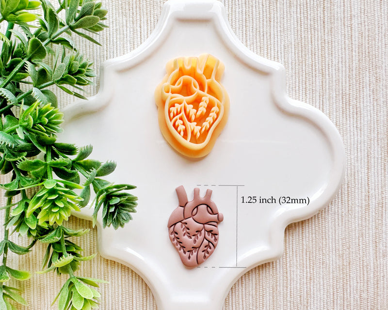 Floral Anatomical Heart Clay Cutter - Mystical Collection