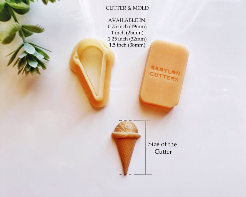 Ice Cream 3D Clay Cutter & Mold - 3D Cutters