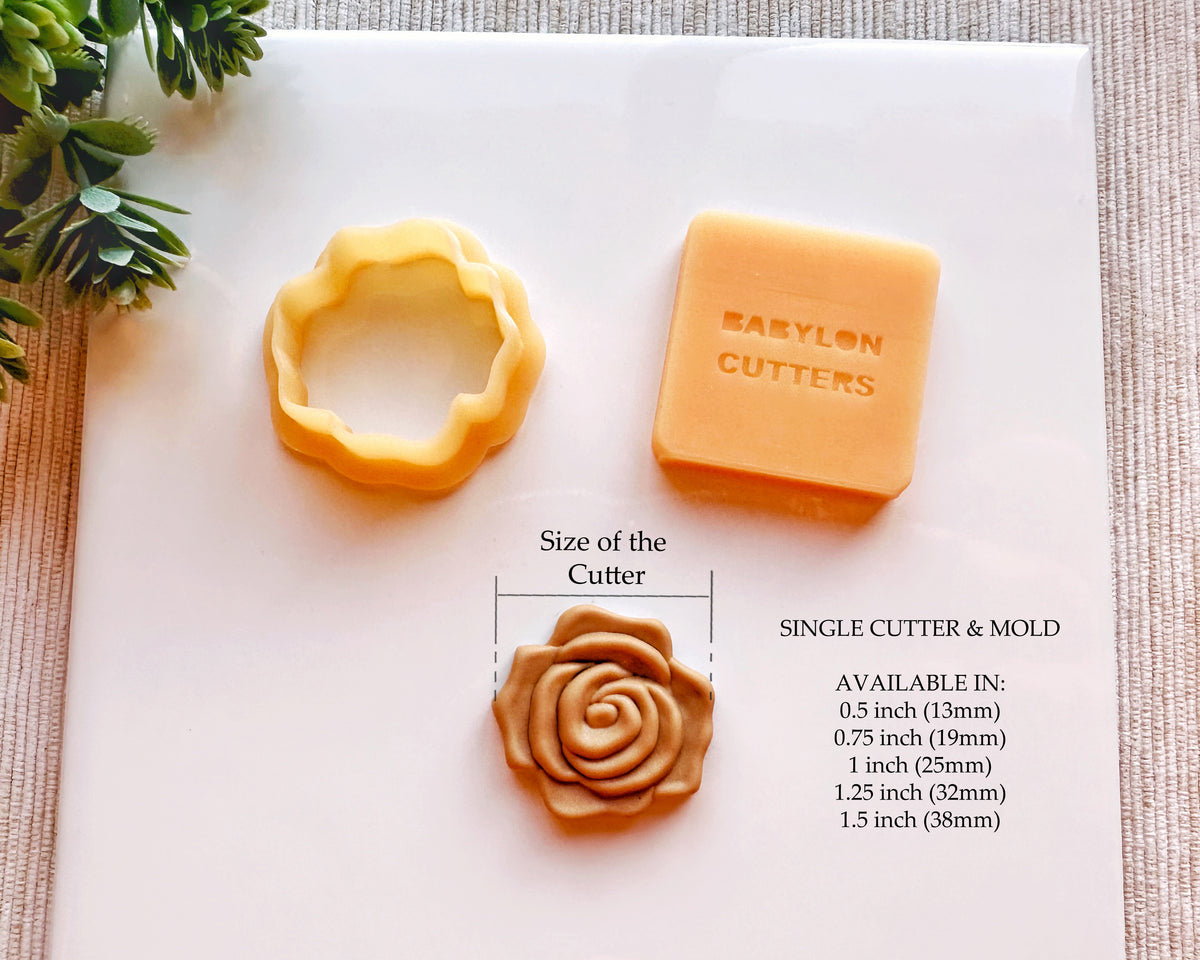 Rose 3D Clay Cutter & Mold - 3D Cutters