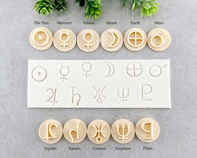 Planet Symbols Clay Stamp Set of 11