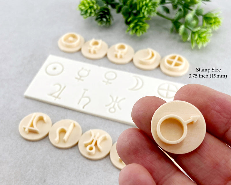 Planet Symbols Clay Stamp Set of 11