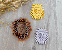 Lion with Rose Clay Cutter with Stamp | SunflowerBlossomsB Collab