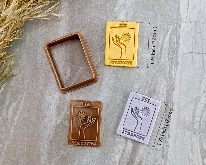 Strength Tarot Card Clay Cutter with Stamp | SunflowerBlossomsB Collab