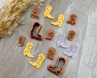 Cowboy Boots Clay Cutter Set with Stamps | SunflowerBlossomsB Collab