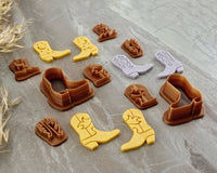 Cowboy Boots Clay Cutter Set with Stamps | SunflowerBlossomsB Collab