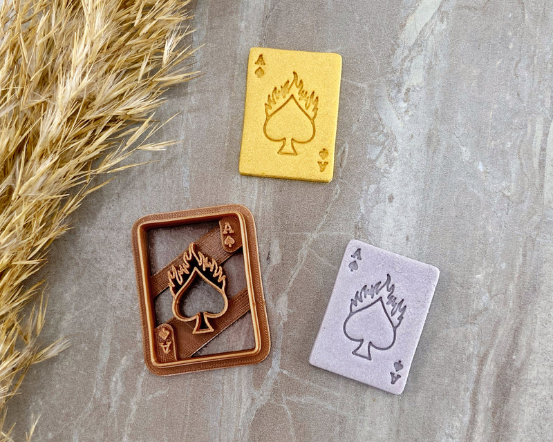 Burning Ace of Spades Card Clay Cutter | SunflowerBlossomsB Collab