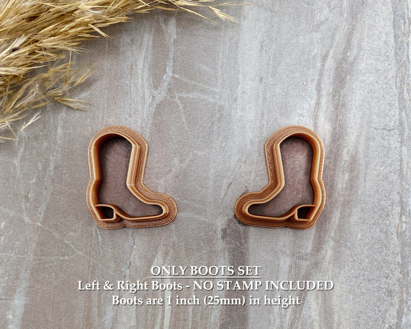 Cowboy Boots Clay Cutter Set with Stamps | SunflowerBlossomsB Collab