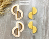 Half Circles Stud & Dangle Clay Cutter - Single or Mirrored Set