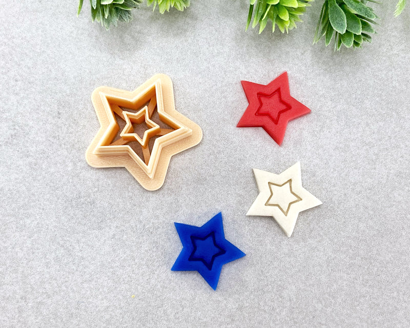 Double Star Clay Cutter - 4th of July