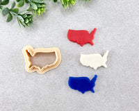 US Map Outline Clay Cutter - 4th of July