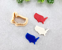 US Map Outline Clay Cutter - 4th of July