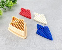 USA Flag Shield Clay Cutter - 4th of July