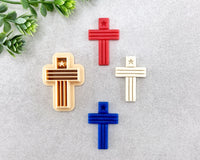 USA Flag Cross Clay Cutter - 4th of July