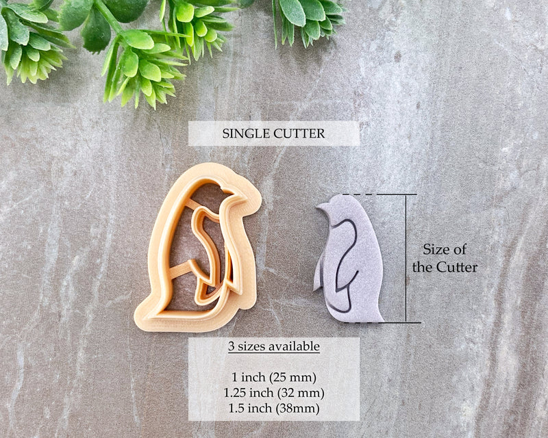 Penguin Clay Cutter - Animal Cutters Collection / Single or Mirrored