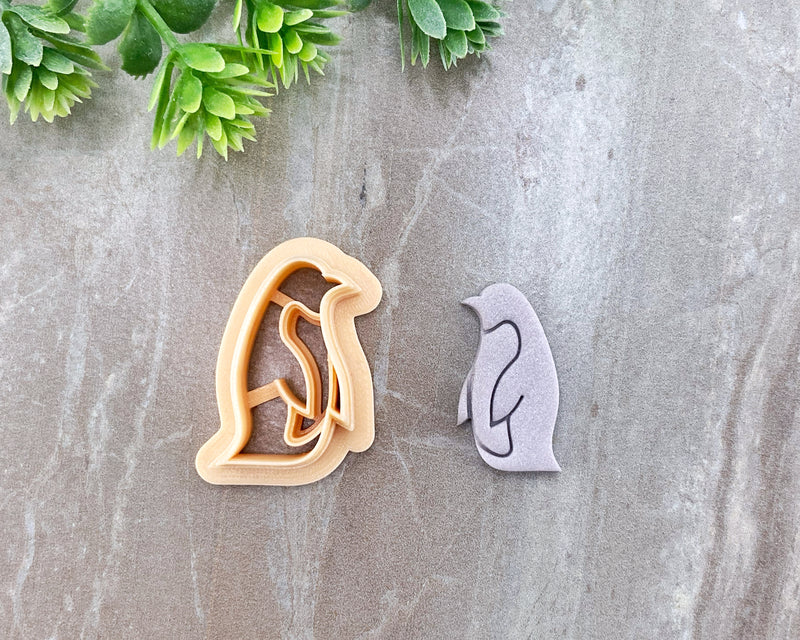 Penguin Clay Cutter - Animal Cutters Collection / Single or Mirrored