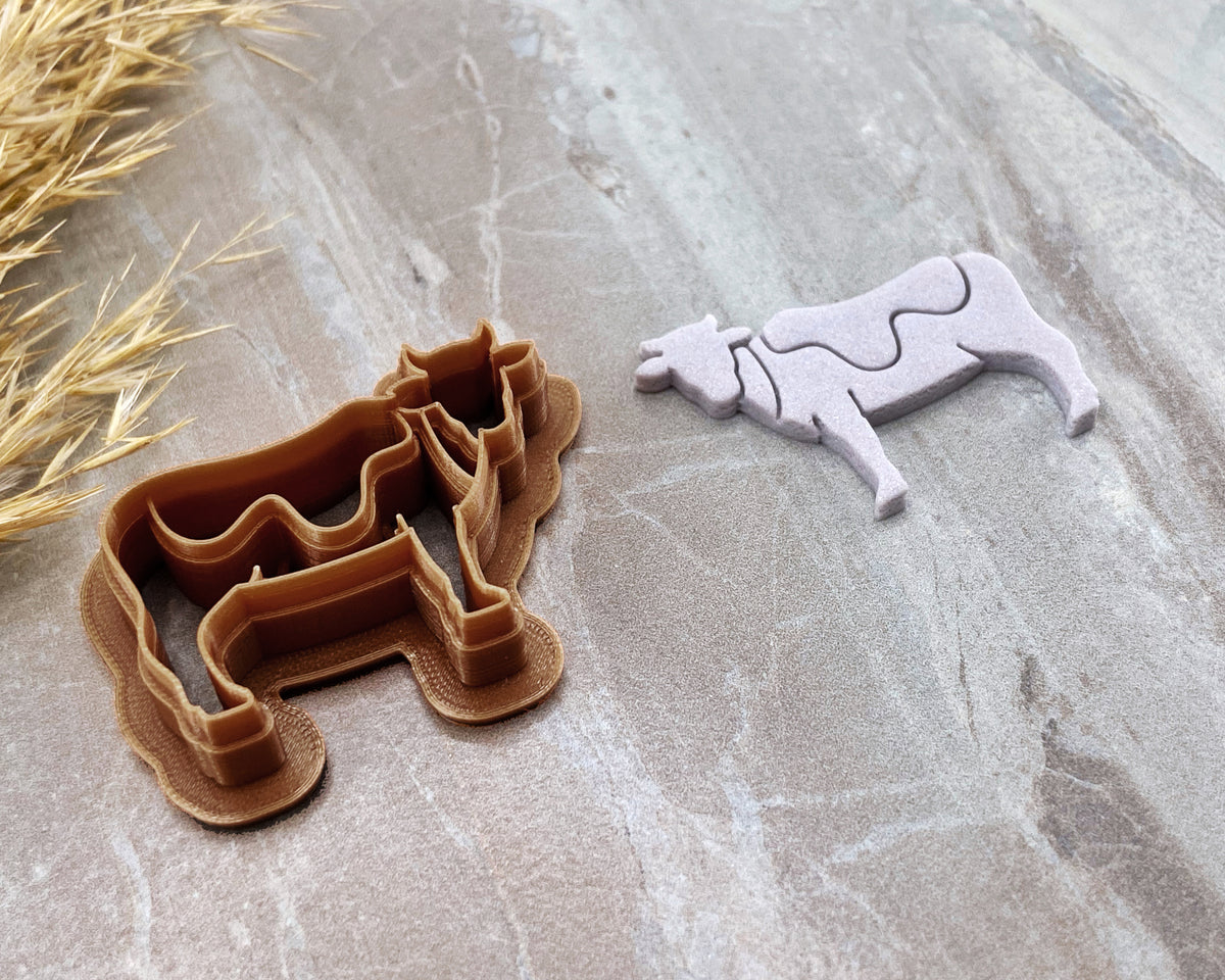 Cow Clay Cutter - SBB Collab Cutters / Single or Mirrored Set