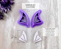 Bat Wings Halloween Clay Cutter / Single or Mirrored Set