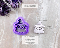 Ghost Witch Halloween Clay Cutter / Single or Mirrored Set