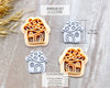 Mushroom House Fall Clay Cutter / Single or Mirrored Set