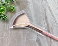 Soft Fan Brush - Pink Crystals