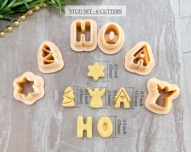 Christmas Stud Clay Cutter Set of 6 / Christmas 2022