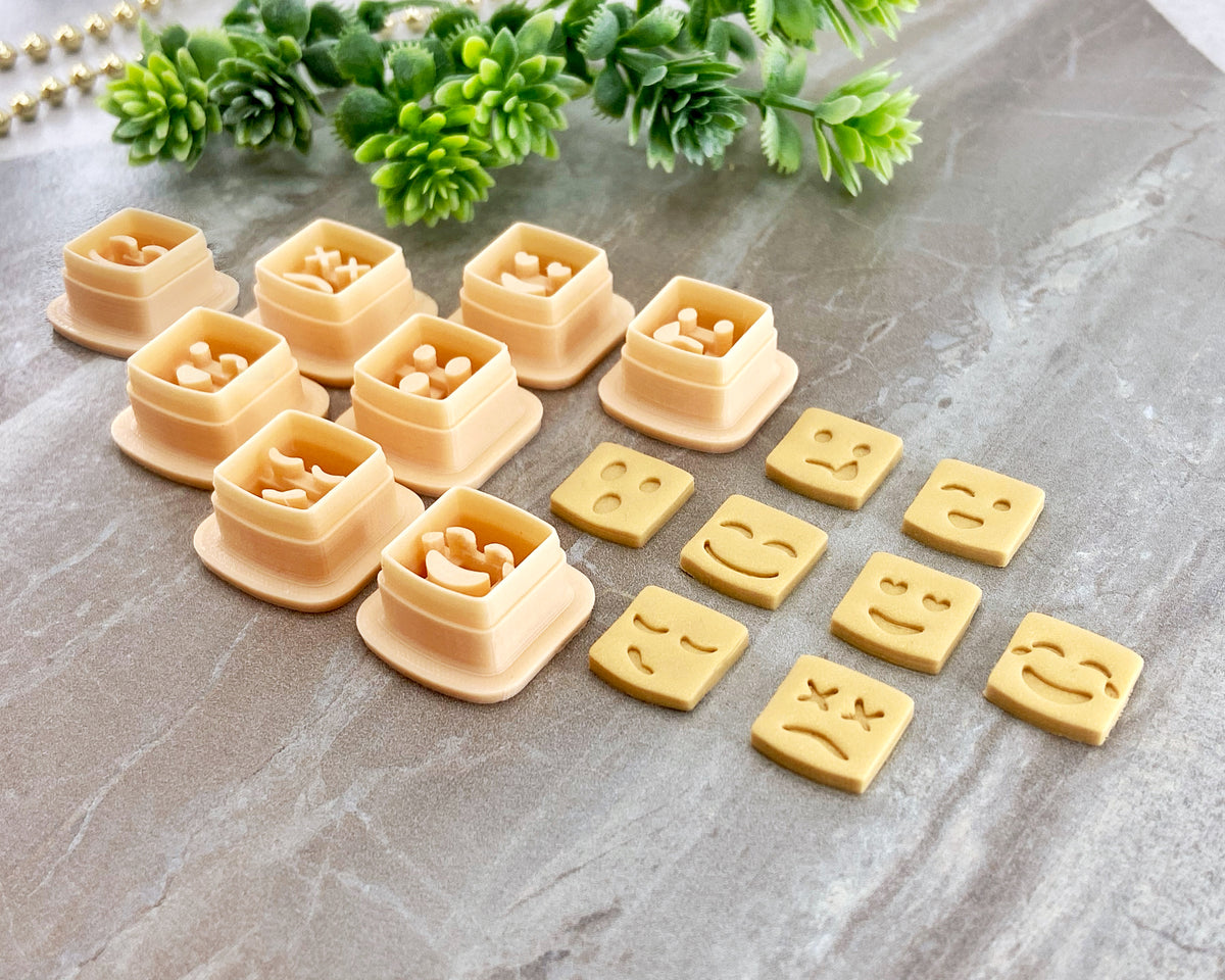 Mood/Emoji Face Clay Cutters