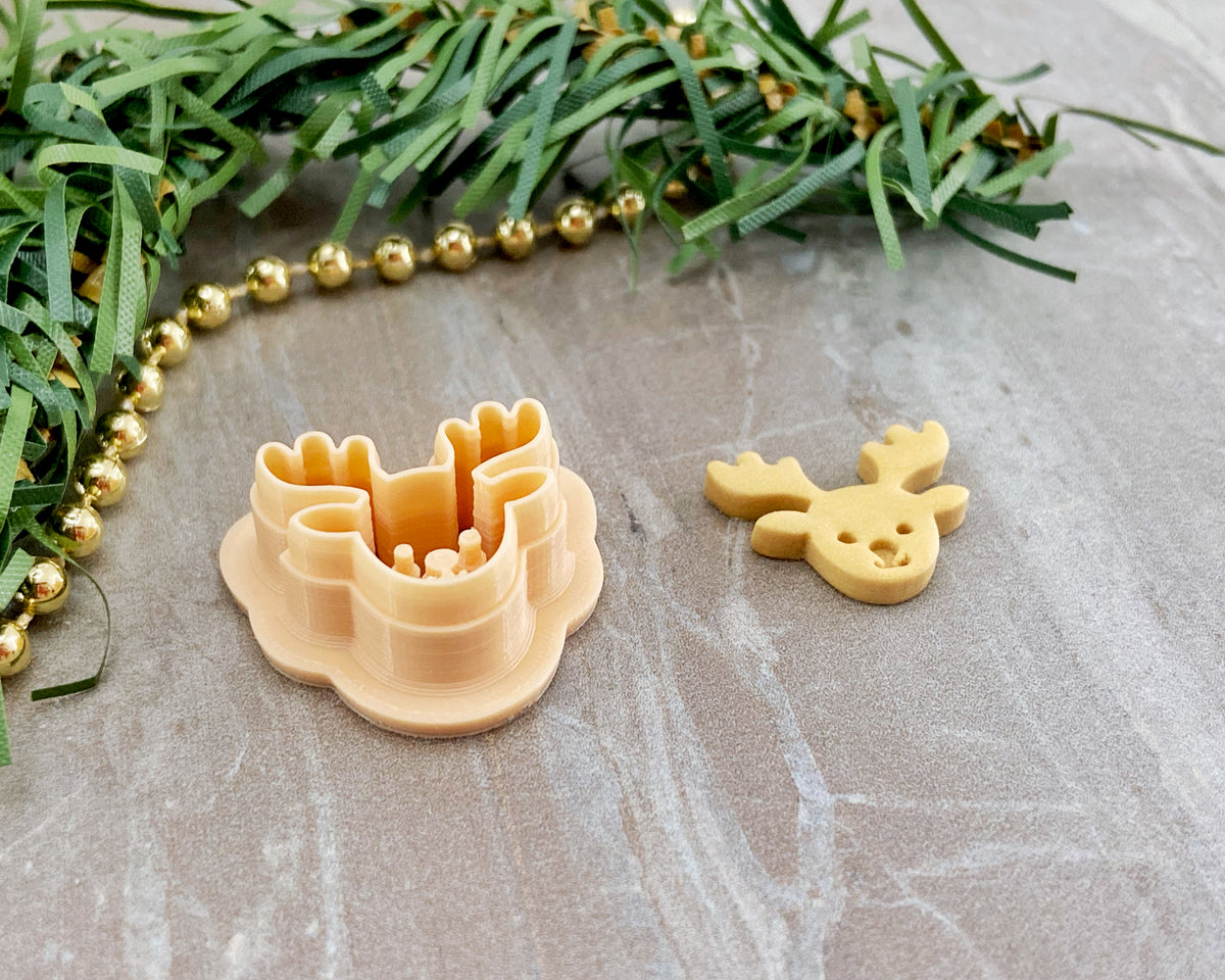 Cute Reindeer Clay Cutter / Christmas 2022