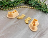 Embossing Stocking Christmas Clay Cutter / Single or Mirrored Set