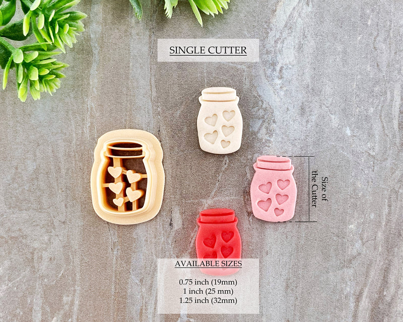 Hearts Mason Jar Clay Cutter | Valentine's Day 2022