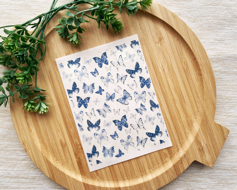 Blue Butterflies Transfer Sheet