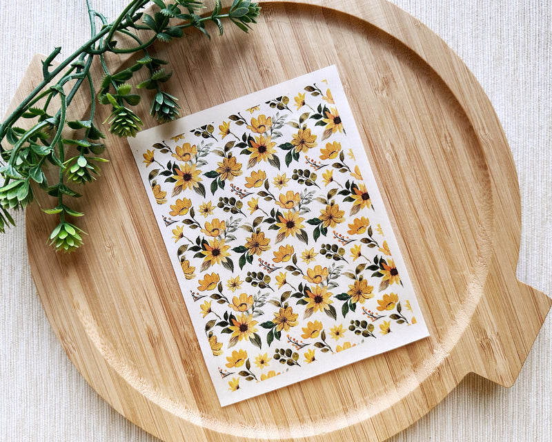 Sunflowers Floral Transfer Sheet