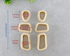 Cornered Organic Clay Cutter Set of 3 or 6 - BabylonCutters