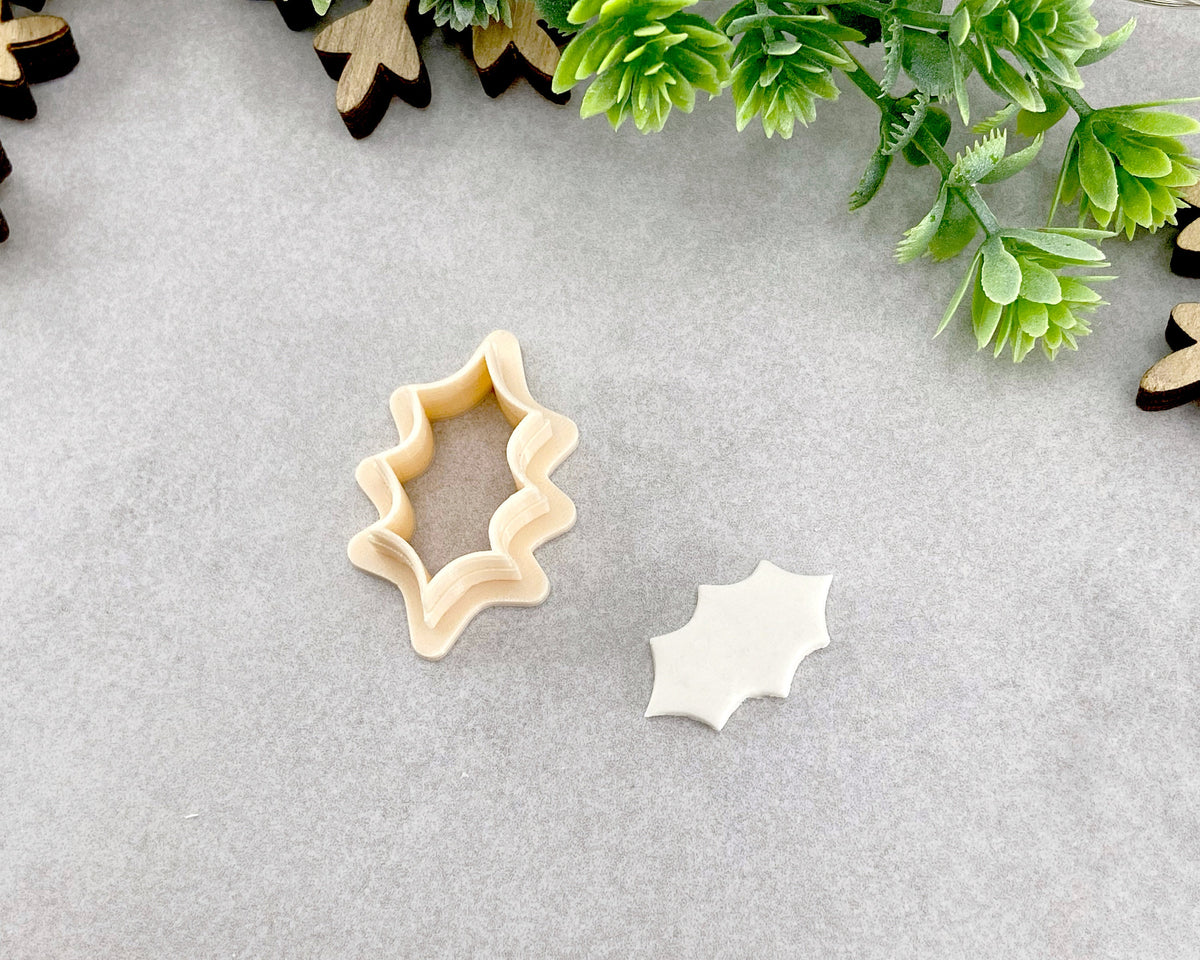 Holly Leaf Christmas Clay Cutter - BabylonCutters