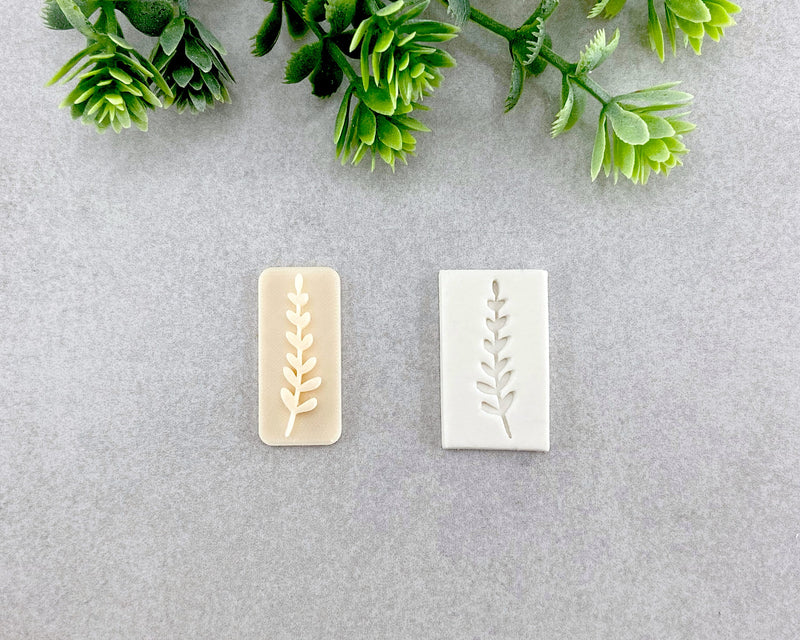 Leafy Botanical Branch Clay Stamp - BabylonCutters