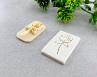 Floral Rose Clay Stamp - BabylonCutters