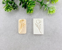 Floral Tulip Clay Stamp - BabylonCutters