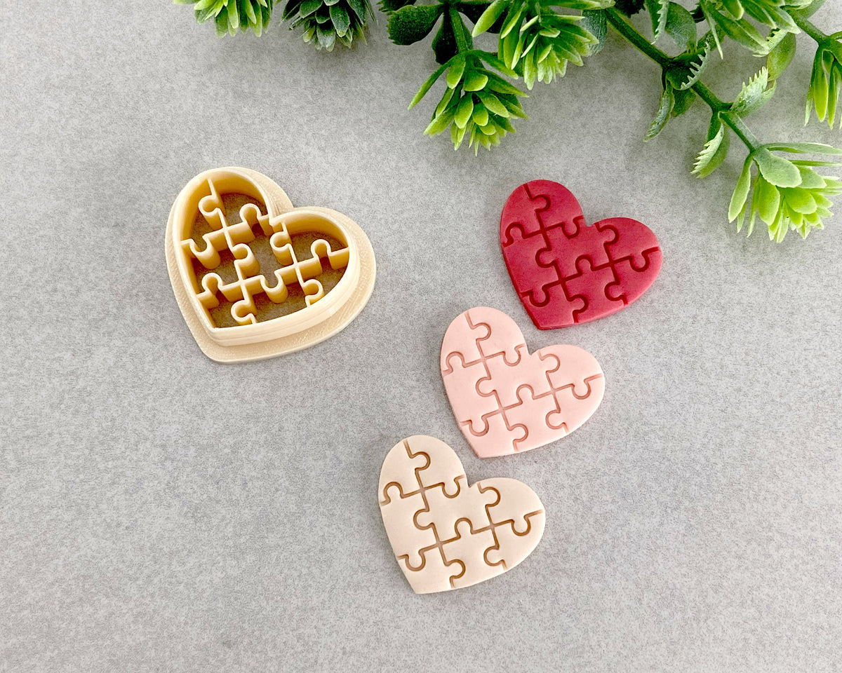 Puzzle Heart Valentine's Day Clay Cutter - BabylonCutters