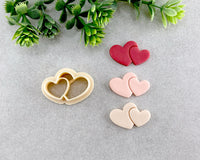 Double Heart Valentine's Day Clay Cutter - BabylonCutters