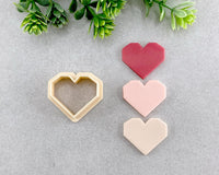 Geometric Heart Valentine's Day Clay Cutter - BabylonCutters