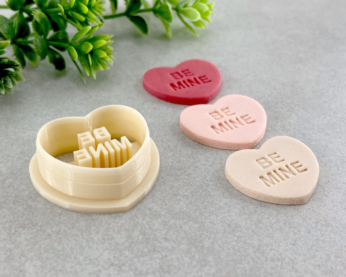 Be Mine Candy Hearts Valentine's Day Clay Cutter - BabylonCutters