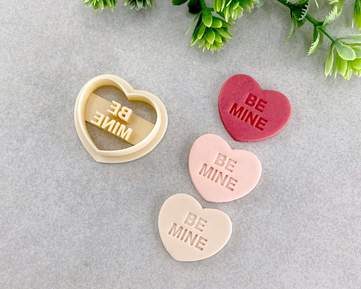Be Mine Candy Hearts Valentine's Day Clay Cutter - BabylonCutters