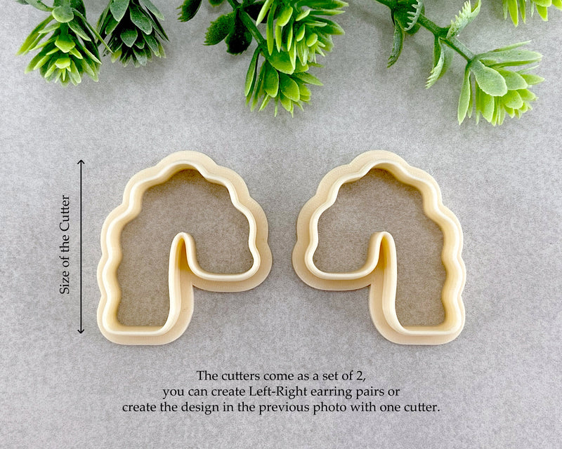 Asymmetrical Wavy Arch Clay Cutter Set of 2 - BabylonCutters