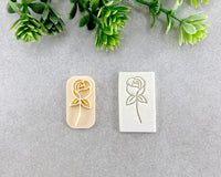 Floral Rose Clay Stamp - BabylonCutters