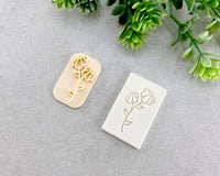 Two Flowers Clay Stamp - BabylonCutters