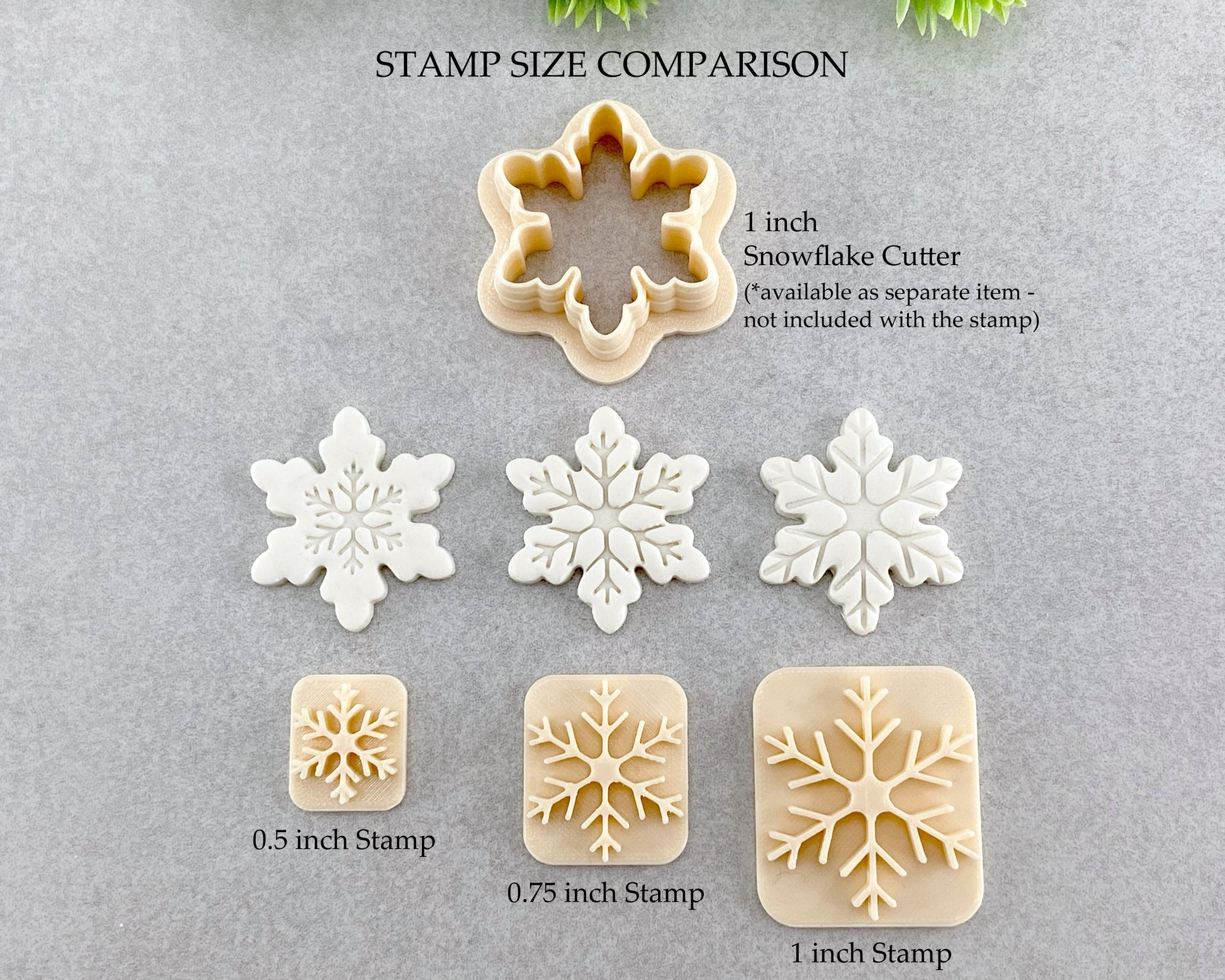 Snowflakes, Clay stamps