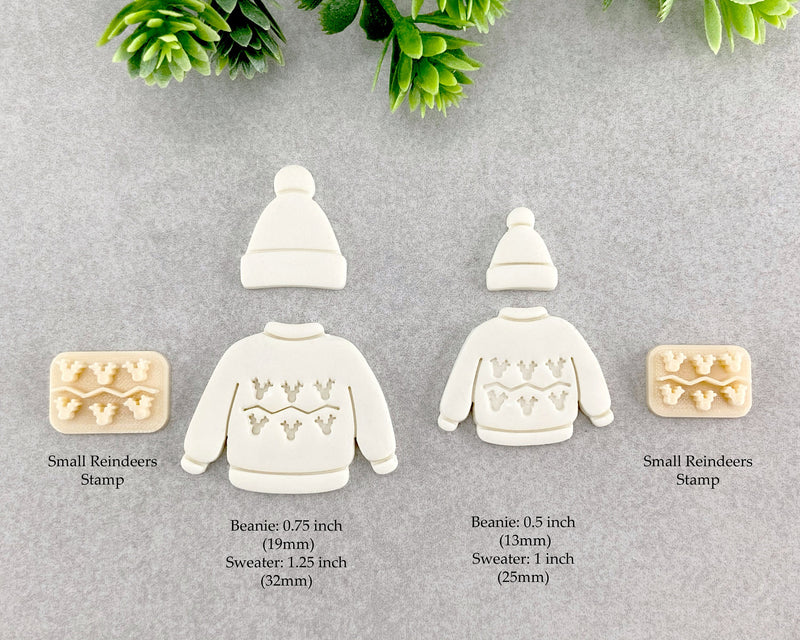 Sweater & Beanie Clay Cutter Set with Stamps - BabylonCutters