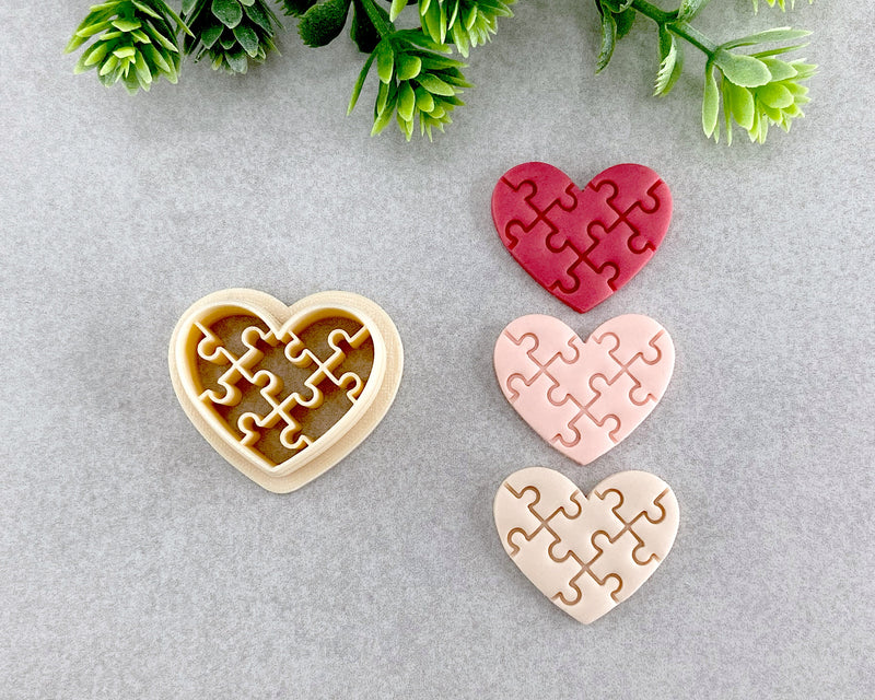 Puzzle Heart Valentine's Day Clay Cutter - BabylonCutters